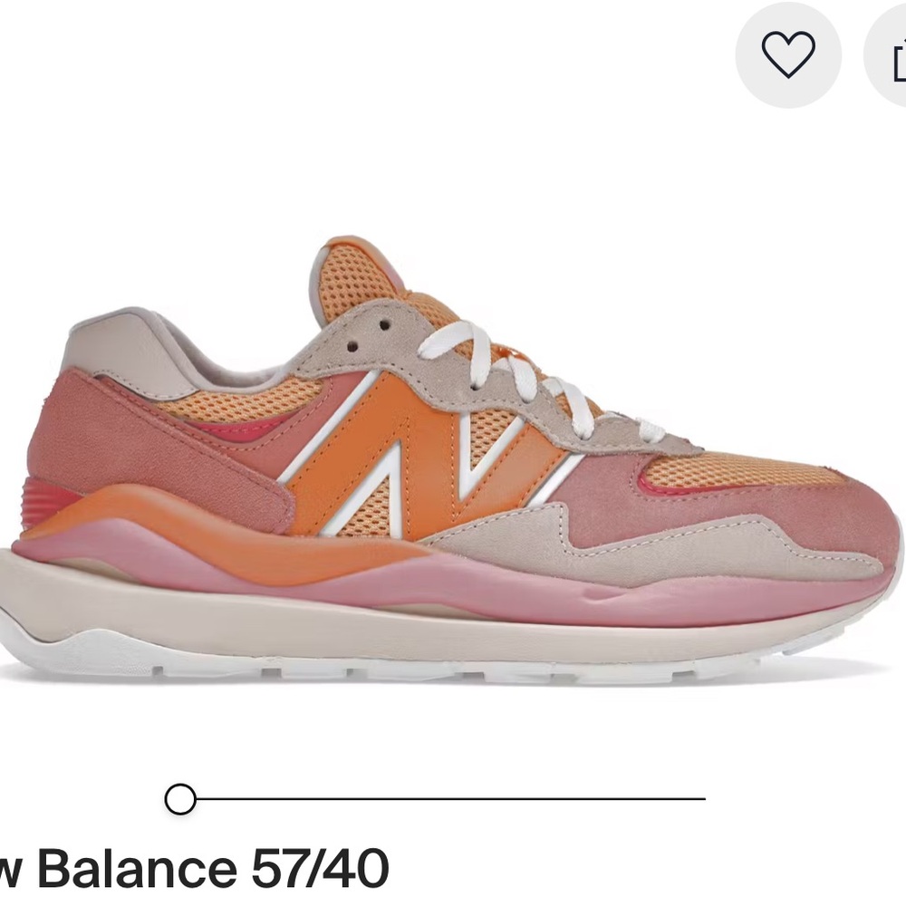 New Balance Pink and Orange Sneakers with Vibrant Design